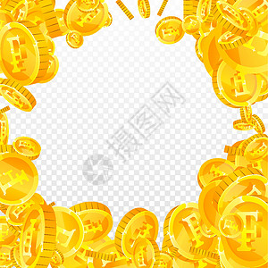 瑞士法郎硬币落下 神奇散落的瑞士法郎硬币 瑞士钱 完美的头奖 财富或成功的概念 矢量图背景图片
