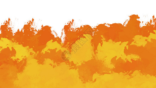 橙色粉末素材免费下载纹理背景和 web 横幅设计的橙色水彩背景晴天创造力橙子插图绘画水彩画染料艺术黄色刷子插画