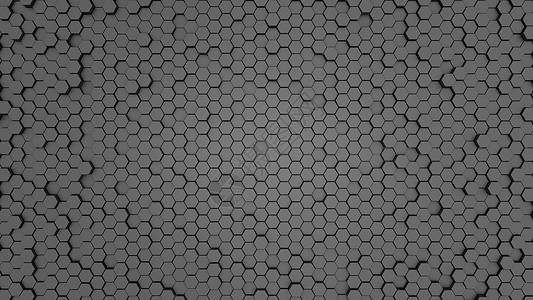 蜂窝图深六边形壁纸或背景 3d网格多边形渲染金属墙纸艺术黑暗插图几何学马赛克背景