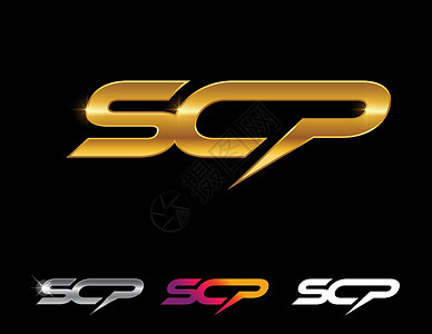 Golden SCP 金色 SCP 圆形逻辑矢量符号背景图片