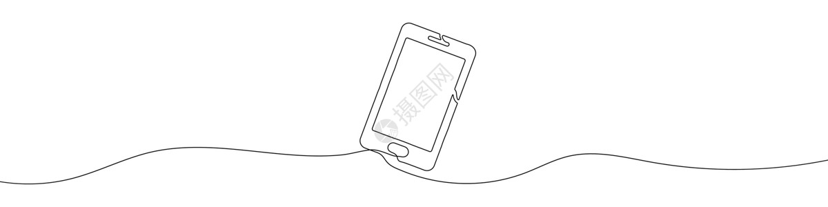 电话线背景 一行绘图背景 图标小样插图草图实线展示绘画艺术白色黑色互联网设计图片