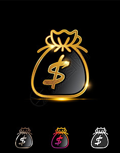 金金货币矢量图标商业团体财富现金金融储蓄贷款硬币横幅银行背景图片