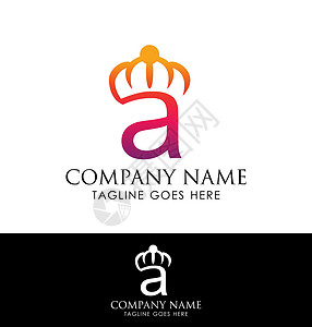 冠状字母 A 矢量 Logo缩写精品字母艺术装饰酒店漩涡装饰品商业风格背景图片