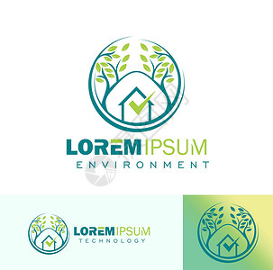 圆圈树环境Logo 签名植物生态插图叶子花园森林艺术公司身份生活背景图片