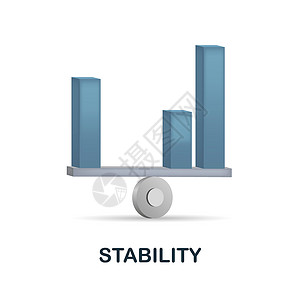 核心价值观展板在 3d 中的稳定性图标 核心价值观系列中的彩色插图 用于网页设计 信息图表等的 3d 卡通稳定性图标设计图片