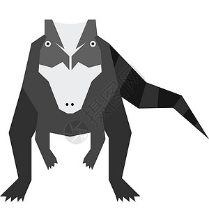 一种灭绝史前动物的多姿多彩的微小例子鳄鱼古生物学插图动物绘画背景图片