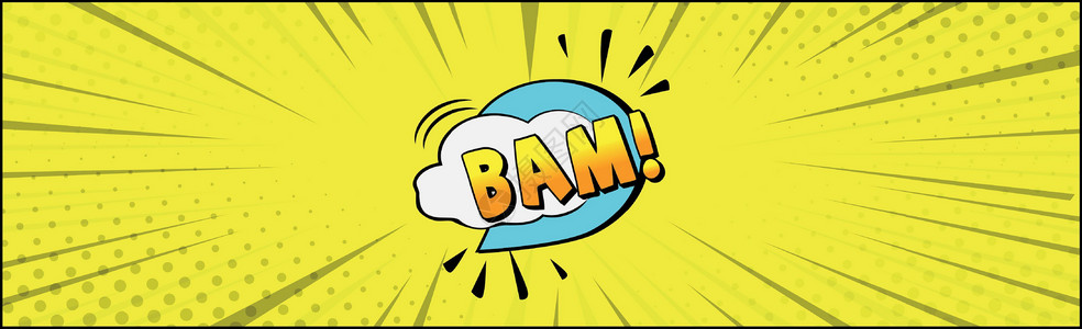 找书漫画素材白色背景上的漫画BAM矢量空白卡通片活力框架艺术行动射线超级英雄横幅力量设计图片