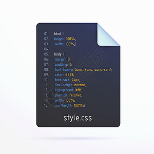 点击网页字体CSS - 平面矢量图标 级联样式表文件文档概念与真正的结构化 ID 和元素样式表片段 用于 Web 开发的语言代码设计图片