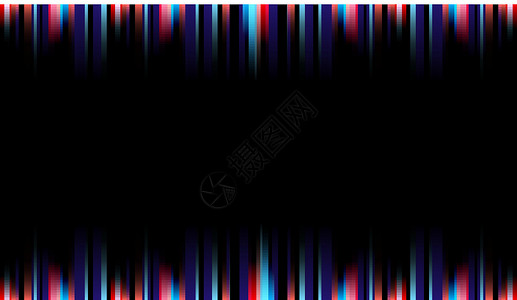 垂直霓虹灯条纹黑色背景上抽象的充满活力的条纹照明垂直线蓝色和红色设计图片