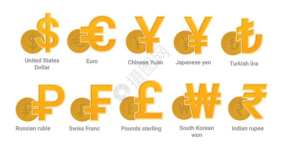 多币种人口输出国货币币种设计图片