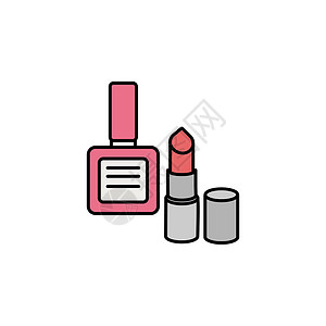 化妆品UI口红 化妆品线图标 婚礼插图图标的元素 标志 符号可用于网络 标志 移动应用程序 UI UX化妆品女性女孩身体魅力治疗光泽度产品插画