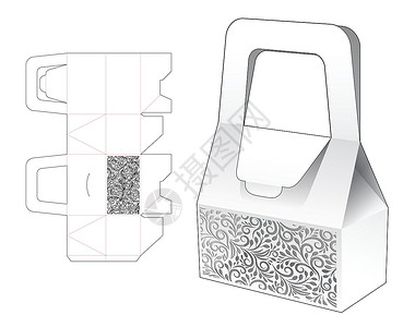 取消快速保存处理包装袋 装有已保存的死切模板和3D模型插画