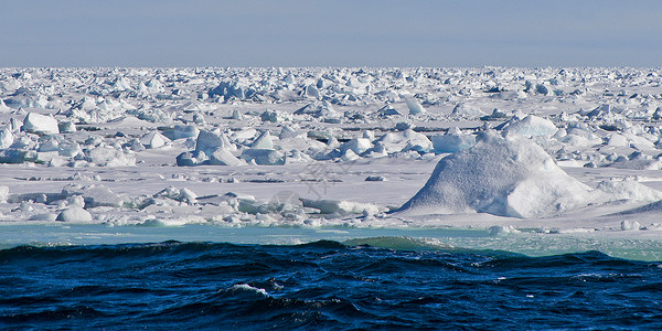 卑尔根海冰 挪威N80o号包装冰的边缘背景
