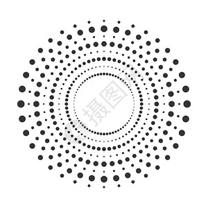 半调点圆 矢量说明白色黑色印迹创造力圆形插图艺术几何学邮票背景图片
