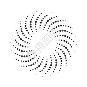 半调点圆 矢量说明印迹艺术圆形黑色白色创造力几何学邮票插图背景图片
