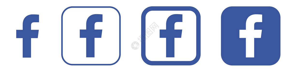 2020图标Facebook图标集 与世隔绝 2020年6月在乌克兰设计平板设计的病媒社交媒体标志按钮字母字体白色创造力品牌蓝色圆形正方形社插画