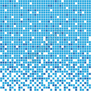 蓝色淡退像素模式 矢量插图背景图片