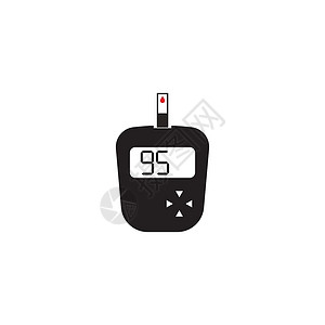 表IQ那个包血糖表图标机器葡萄糖展示糖尿病监视器网络时间测试旅行按钮插画