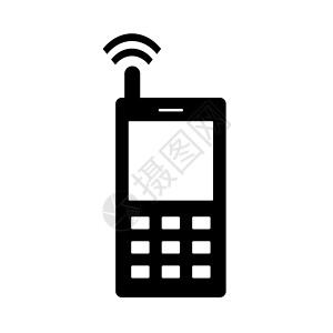 手机菜单手机无线电和无线电波 在通讯中 向量插画