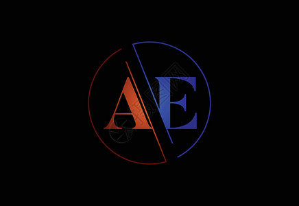 初始会标字母 AE 标志设计向量 公司业务的图形字母符号极简字体奢华主义者艺术插图身份首都品牌网络背景图片