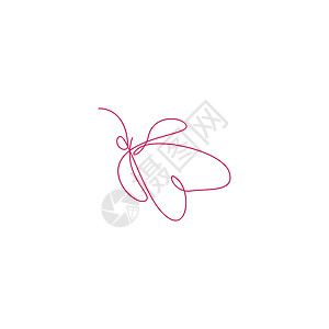 蝴蝶线艺术图片图像插图模板标识卡片绘画草图蝴蝶昆虫粉色翅膀动物创造力背景图片