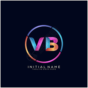 VB 字母标志图标设计模板元素插图公司艺术商业虚拟机字体营销标签网络黑色设计图片