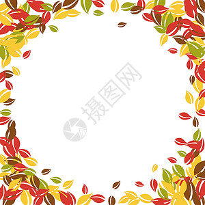 秋天落叶 红 黄 绿 棕C生物快乐墙纸花斑叶子销售漩涡植物群学校插图背景图片