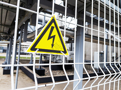 黄色金属三角形黄色三角形的标志是危险冒险注意力活力网格变电站安全风险电压变压器电气背景
