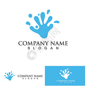 喷洒水的标志和符号矢量蓝色水滴公司标签自然品牌矿物艺术液体商业背景图片