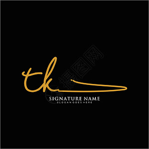 信函 KTK 签名Lolog 模板矢量字体主义者极简团体刻字标识字母书法艺术身份背景图片