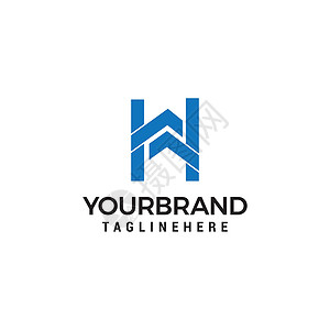 y字母logo设计建筑物字母H 建筑商务公司 矢量测标设计(Vector Logo设计)插画