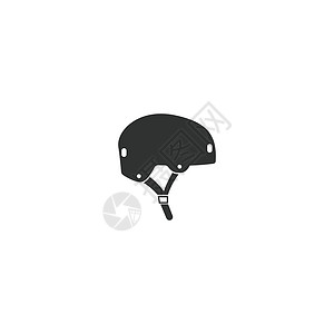 滑板头盔图标设计插图运动滑冰帽子闲暇街道配件溜冰者木板安全背景图片