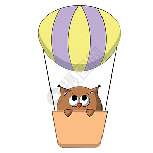 猫头鹰卡通气球彩色充气气气球的可爱卡通猫头鹰设计图片