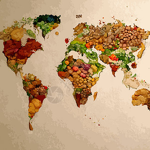 说明世界粮食日概念世界粮食日庆典食物饥饿水果营养全球蔬菜插图全世界背景图片