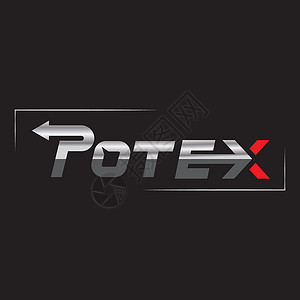 POTEX TEXT 字母图标插图矢量概念设计背景图片