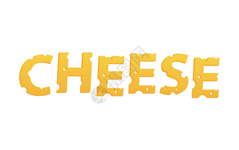 矢量中的奶酪文字背景图片