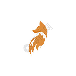 Fox 图标徽标设计插图红色野生动物狐狸吉祥物尾巴荒野艺术动物橙子背景图片