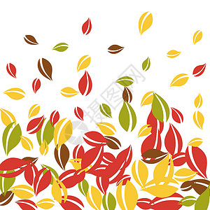 秋天落叶 红 黄 绿 棕C学校漩涡叶子销售墙纸树叶植物坡度植物群纸屑背景图片