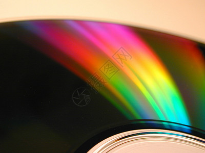 光盘表面的彩虹背景图片