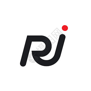 RjRRI 或 RJ 字母图标商务矢量概念设计设计图片