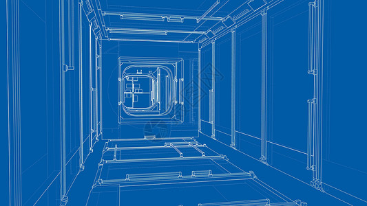空间站内部内地插图飞船科学隧道建造技术车站勘探门厅走廊火箭高清图片素材
