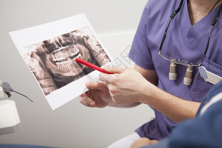 与病人有预约的专业牙医专业牙科医生人数女士考试治疗男人职业口腔科医疗诊所x光背景图片