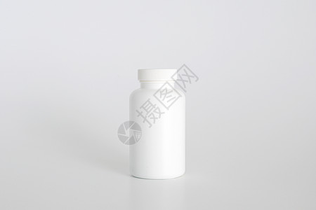 药瓶包装样机药瓶 用于药物 饮食 营养补充剂的白色医疗容器 药丸的白色塑料罐 包装样机模板 自由空间 复制空间背景