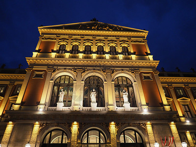 维也纳音乐厅城市建筑学帝国建筑音乐厅大厅地标协会音乐音乐会背景图片