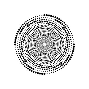 大量虚圆螺旋旋旋涡旋流设计艺术作品边界螺旋径向黑色创造力涡流风格白色网络圆形背景图片