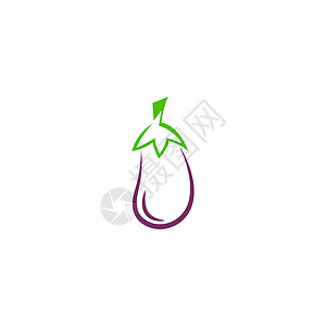 茄类图标徽标标识设计插图植物紫色花园蔬菜叶子饮食水果食物农业艺术背景图片