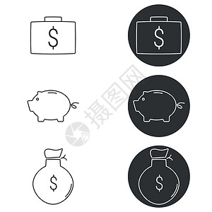 关于主题资金的矢量插图贮存货币金融背景图片