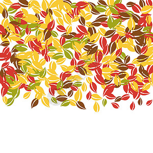 秋天落叶 红 黄 绿 棕C销售漩涡墙纸学校风俗生物植物坡度生态快乐背景图片