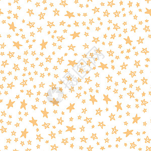 白色背景上的手画金星无缝图案 向导显示夜空元素 包装纸的天体 布料印刷 封面 卡片设计等矢量示意图背景图片