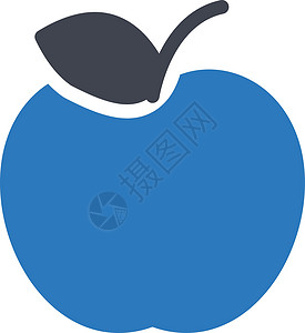 苹果叶子食物饮食水果艺术营养健康插图白色绿色背景图片